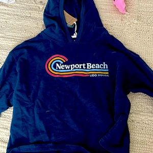 newport beach cropped hoodie